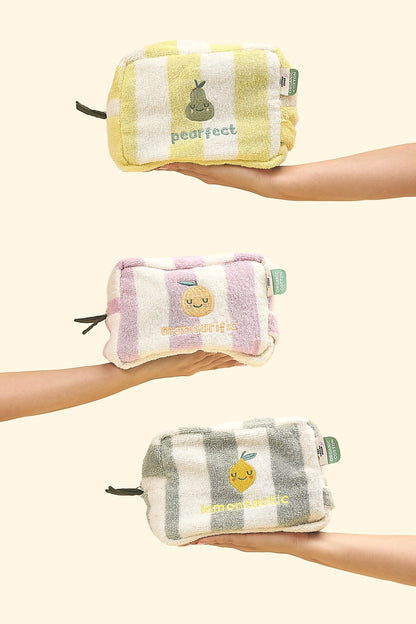 Trousse de toilette éponge Lola Citron
