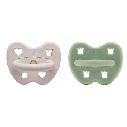 Lot de 2 sucettes rondes – 3 à 36 mois – HEVEA