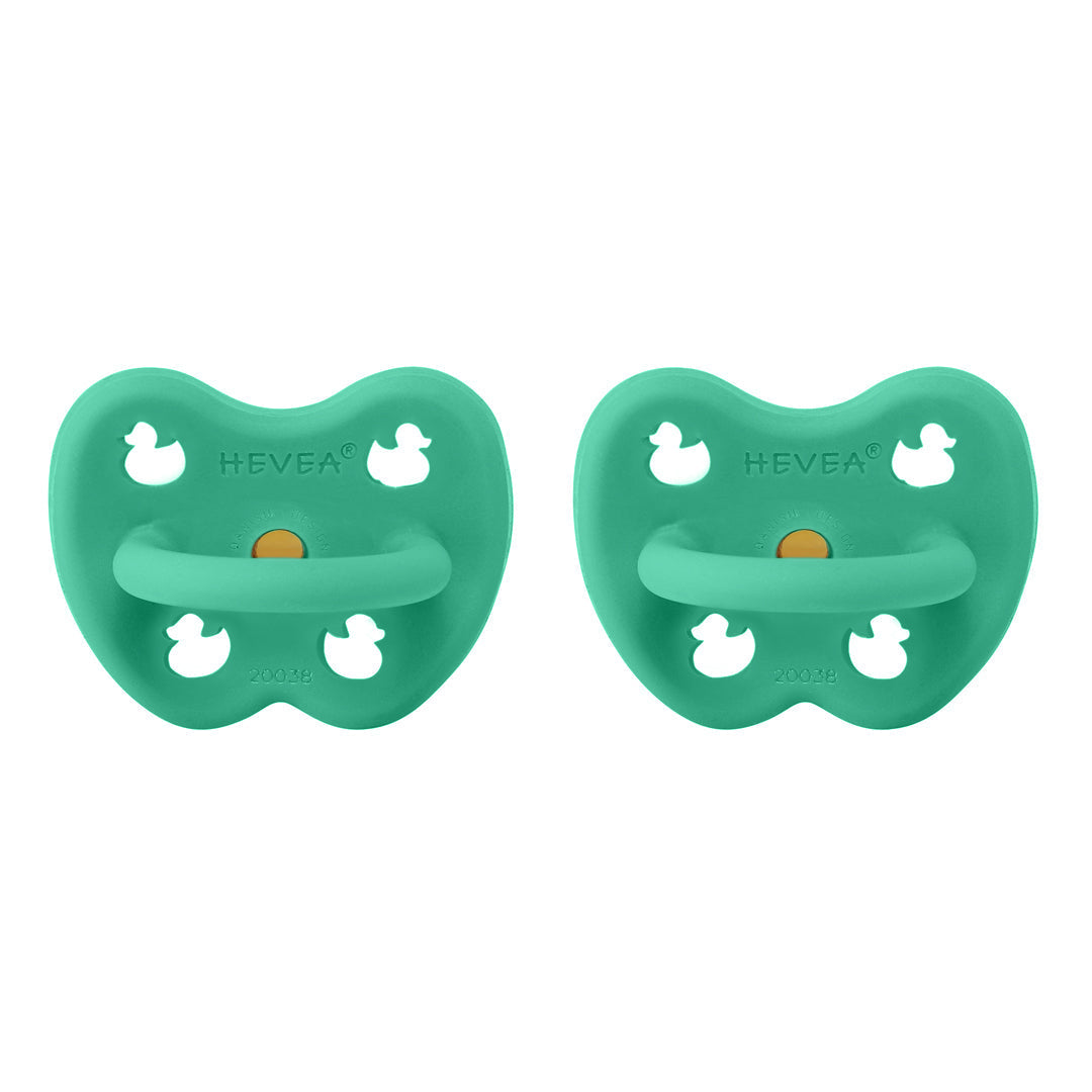 Pack de 2 sucettes rondes HEVEA Pop of Green – détail