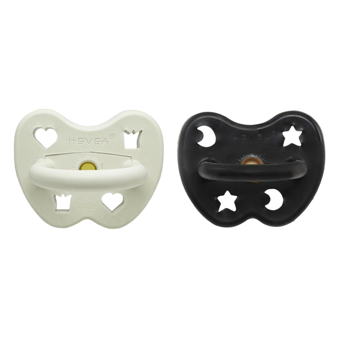 Lot de 2 sucettes rondes – 3 à 36 mois – HEVEA