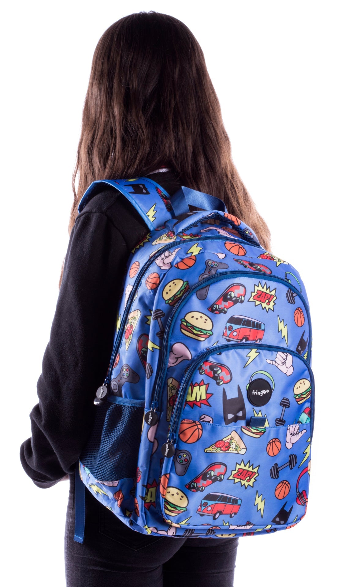Sac à dos scolaire enfant multicompartiment – Doodles garçon