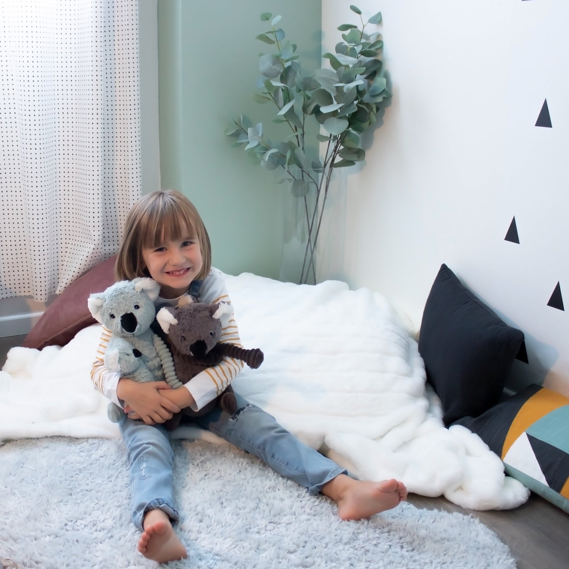 Peluche Trankilou le koala maman et son bébé rose – Les Ptipotos – vue 2