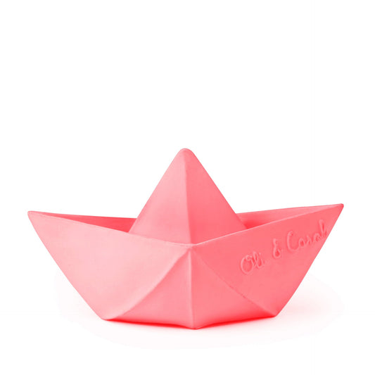 Bateau Origami Rose – Jouet de bain et dentition bébé