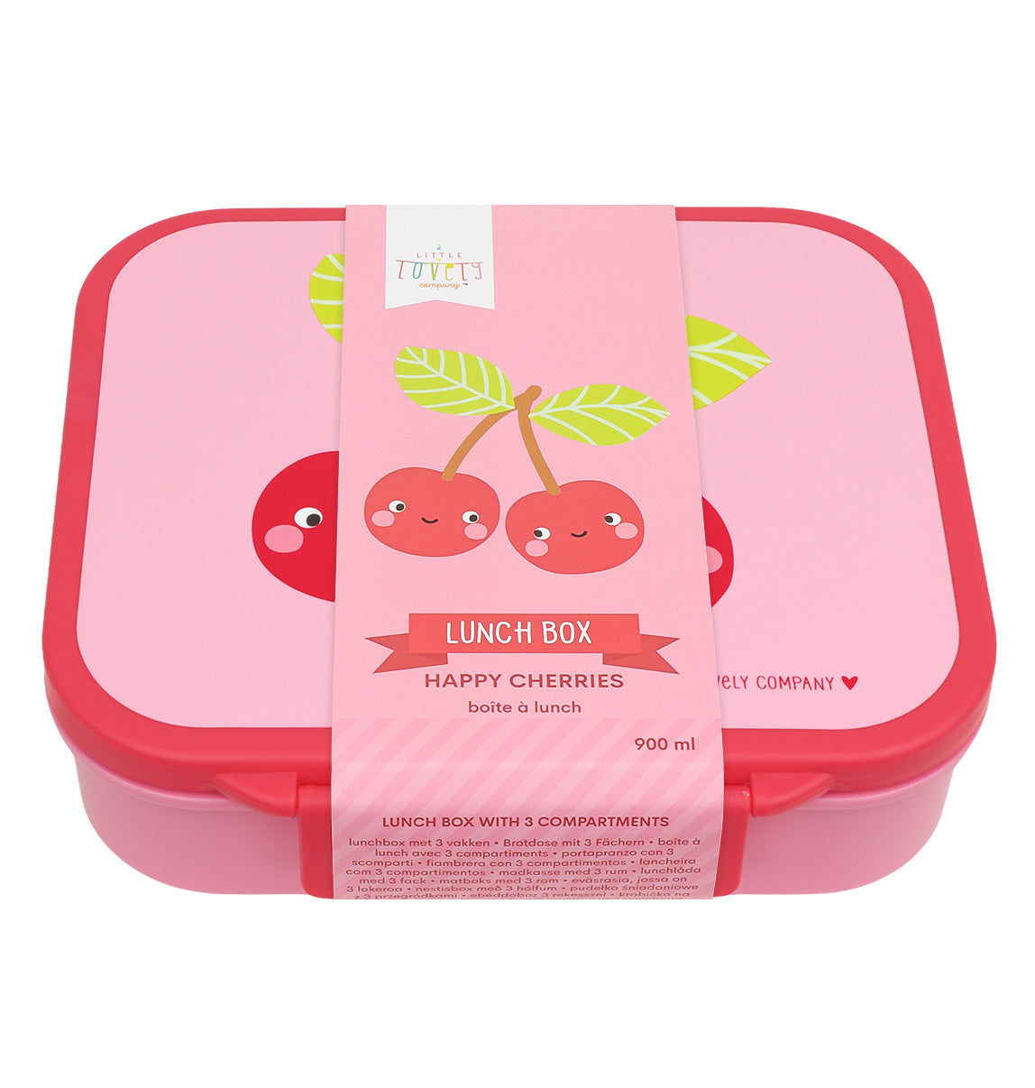 Boîte à déjeuner - Cerises joyeuses – vue 6 – A Little Lovely Company