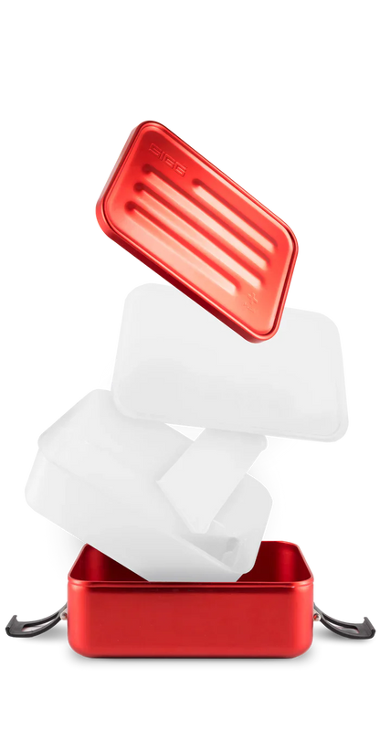 Boîte à lunch Boîte alimentaire en métal Rouge