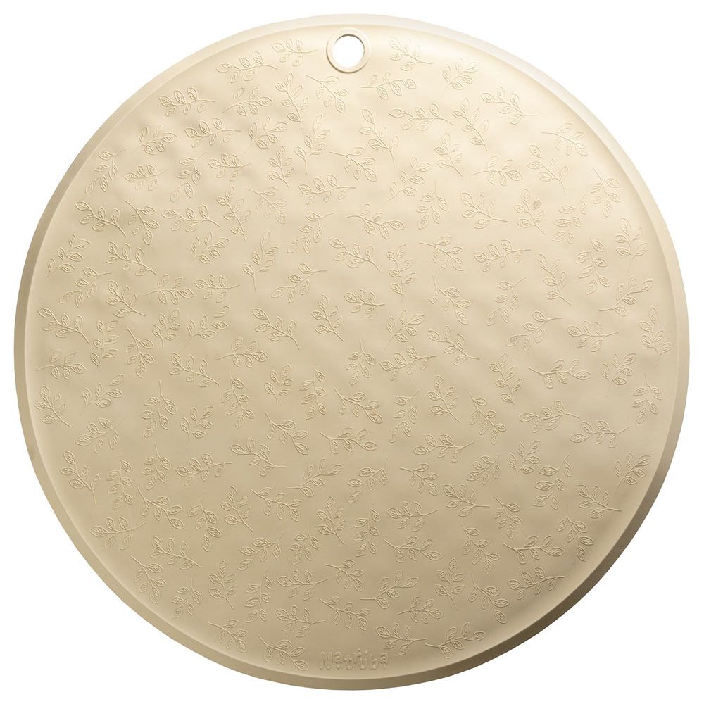 Tapis de bain rond Feuillage Sauge - Natruba