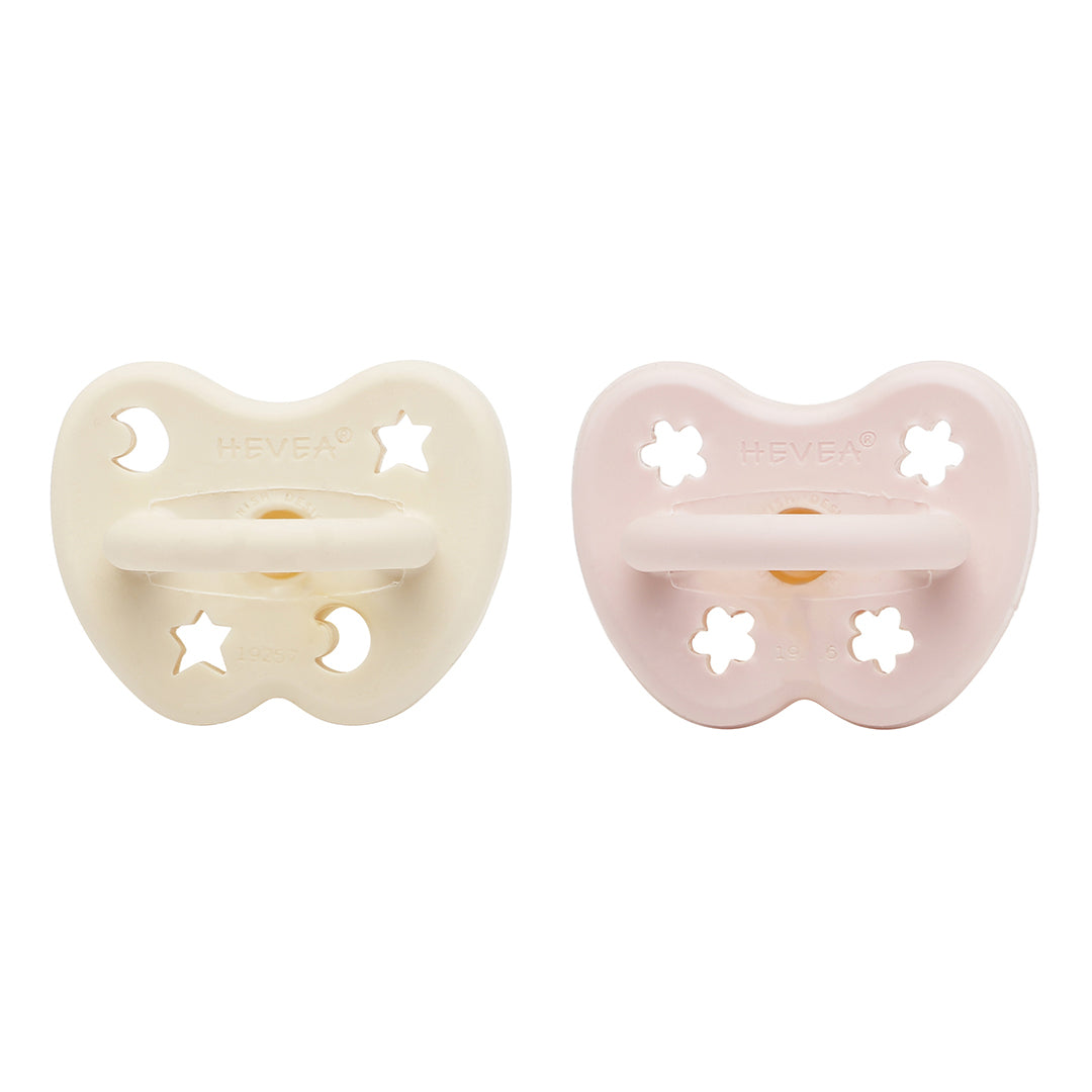 Lot de 2 sucettes rondes – 3 à 36 mois – HEVEA