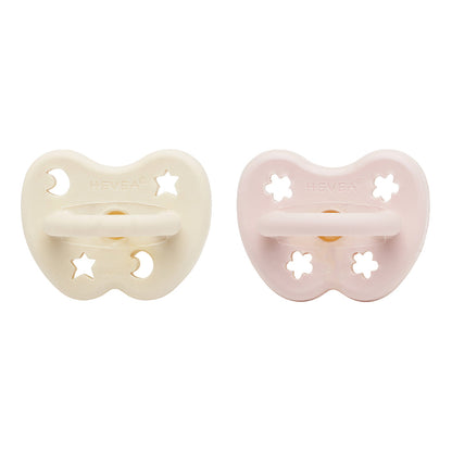 Lot de 2 sucettes rondes – 3 à 36 mois – HEVEA
