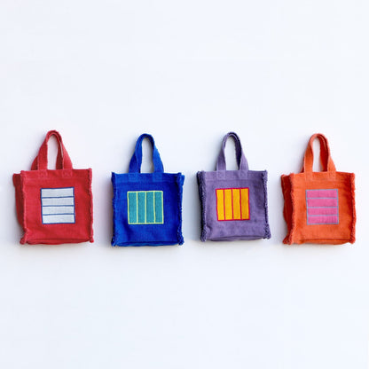Sac à main textile rouge Cell – Oli&Carol x Peter Halley – vue produit 4