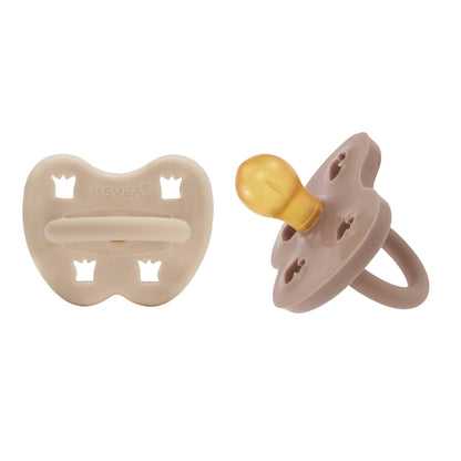 Lot de 2 sucettes rondes – 3 à 36 mois – HEVEA