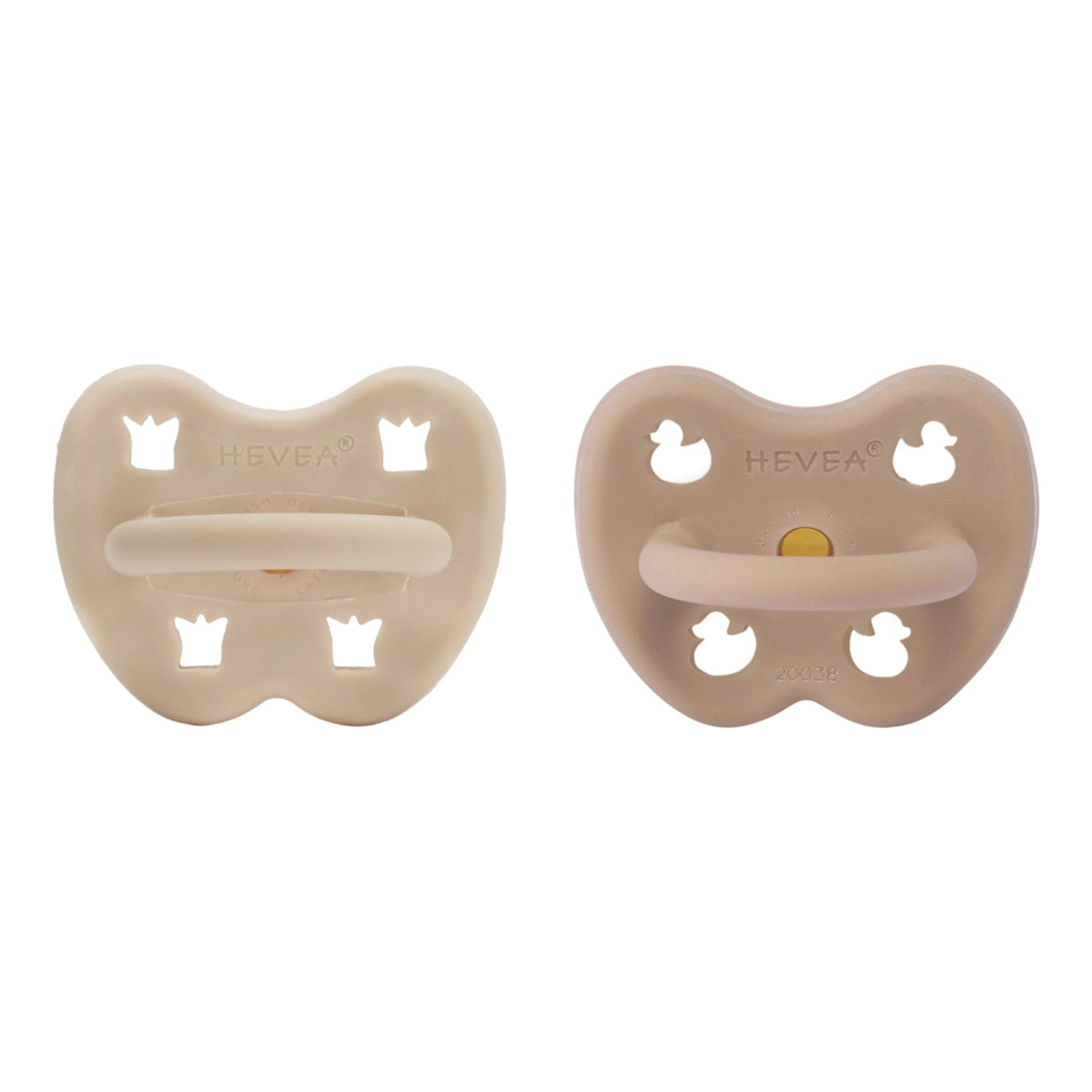 Lot de 2 sucettes rondes – 3 à 36 mois – HEVEA