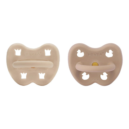 Lot de 2 sucettes rondes – 3 à 36 mois – HEVEA