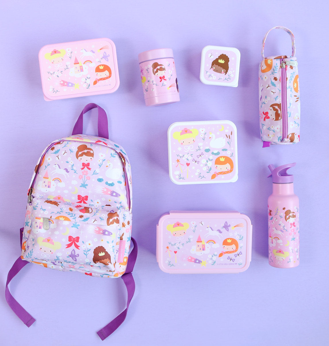 Pot alimentaire isotherme en inox - Princesses – vue 9 – A Little Lovely Company