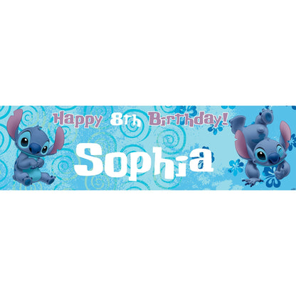 Bannière d’anniversaire – Disney Stitch for Girls