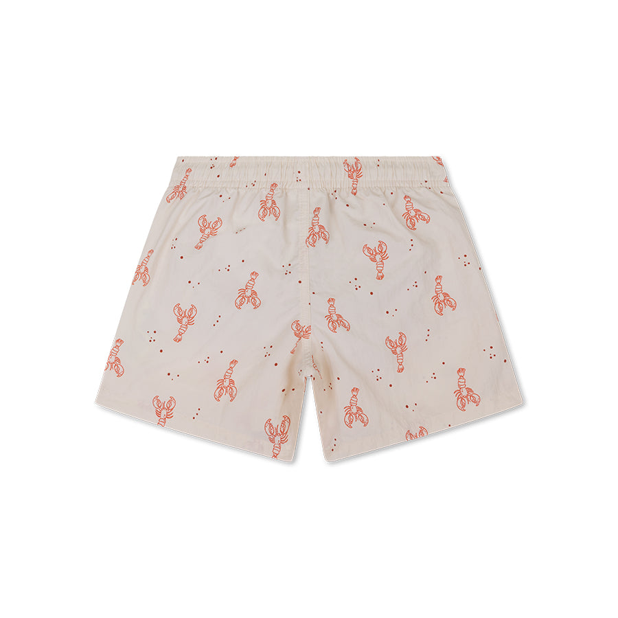 Swim Shorts - Beige/Red - Little Lobster