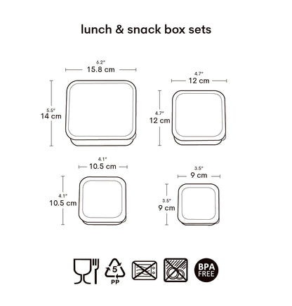 Lot de 4 boîtes repas et goûter - Espace – vue 6 – A Little Lovely Company