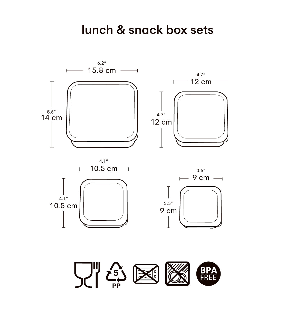 Lot de 4 boîtes repas et goûter - Galaxie – vue 6 – A Little Lovely Company