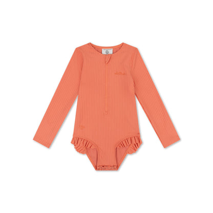 UV Swimsuit Girls With Long Sleeves - Pink - Pink Bay