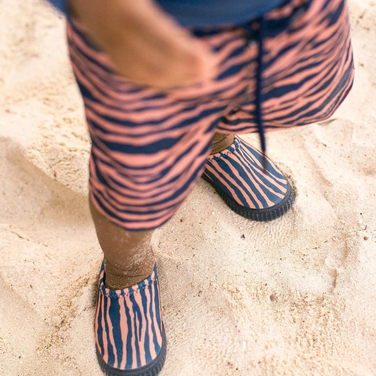 Kids Water Shoes - Blue/Orange - Vibrant Stripes