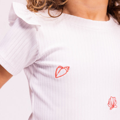 Swimming T-Shirt Short Sleeves - White - White Pearl