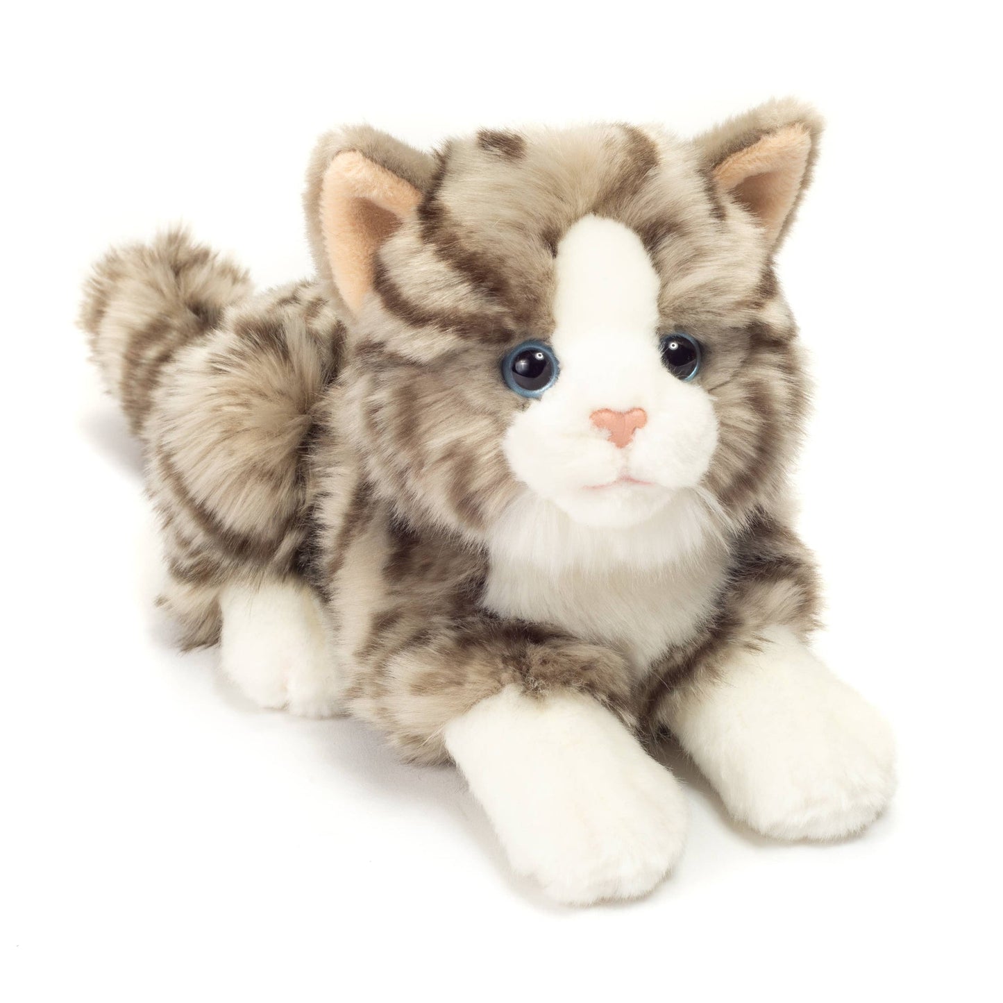 Peluche Chat couché gris