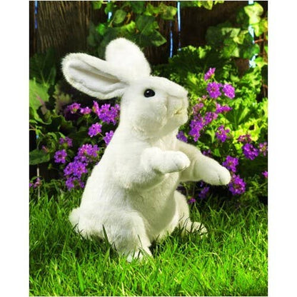 Marionnette à main Lapin blanc debout 2868/Lapin blanc debout Folkmanis réaliste