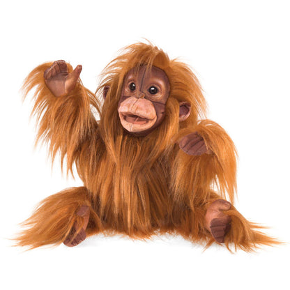 Marionnette à main Bébé orang-outan 3106/ Bébé orang-outan Folkmanis réaliste