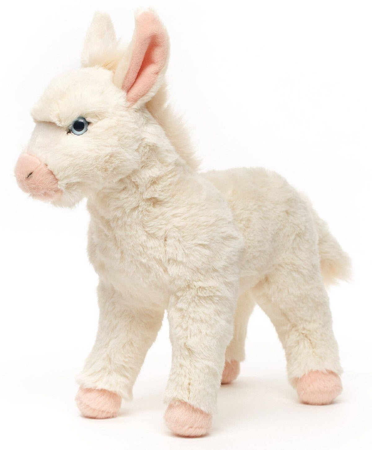 Peluche Âne Baroque Blanc, Debout