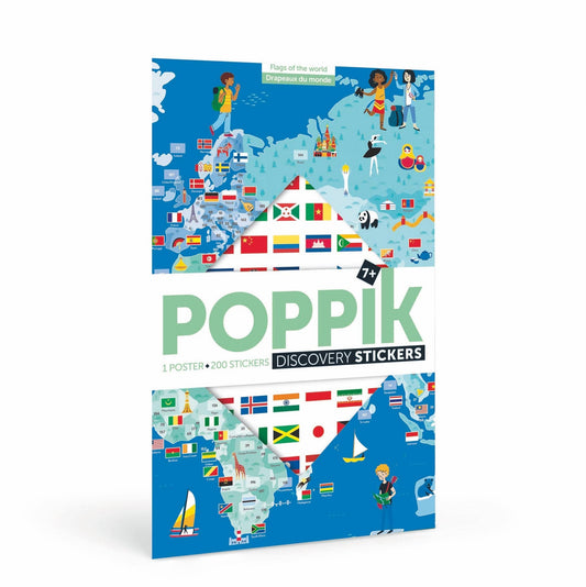 Drapeaux - Poster en stickers - Discovery inspiré Montessori