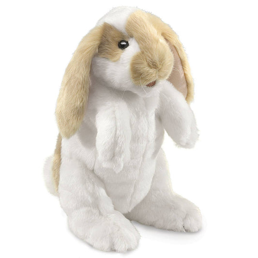 Marionnette à main Lapin Bélier Folkmanis réaliste