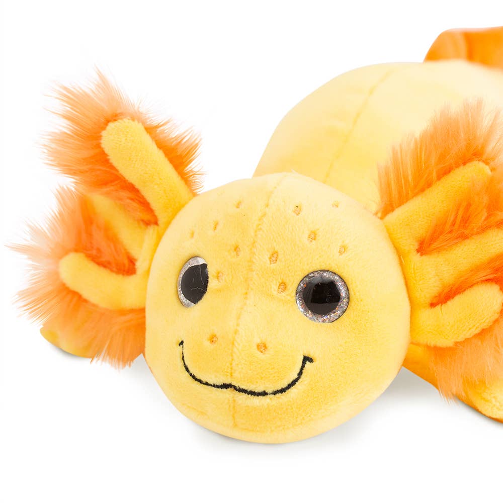Peluche axolotl jaune 20 cm