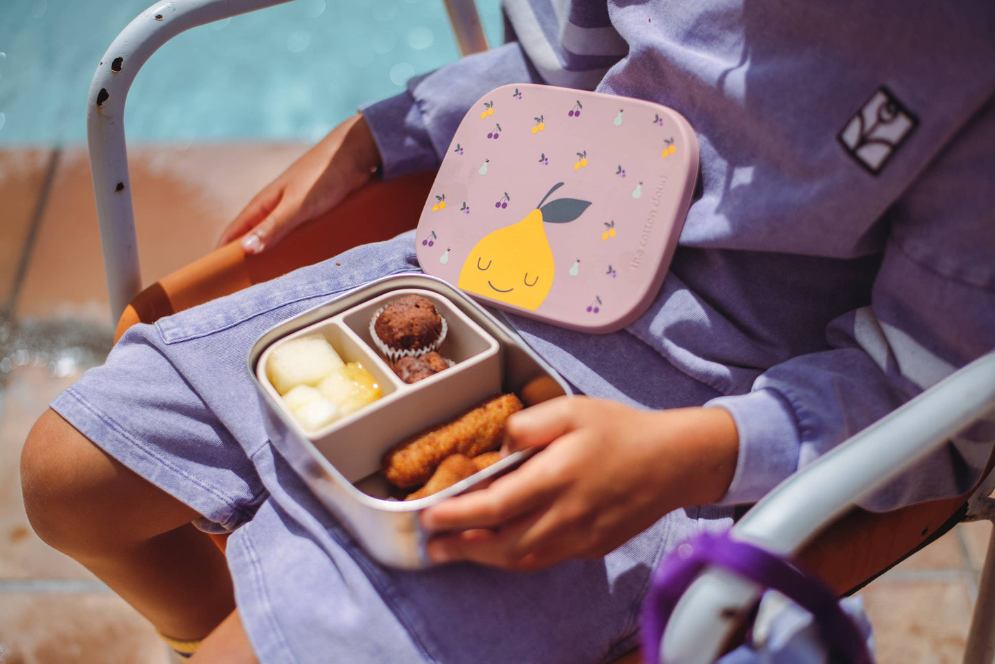 Boîte à Lunch en Acier Inoxydable avec compartiments pour enfants Origami