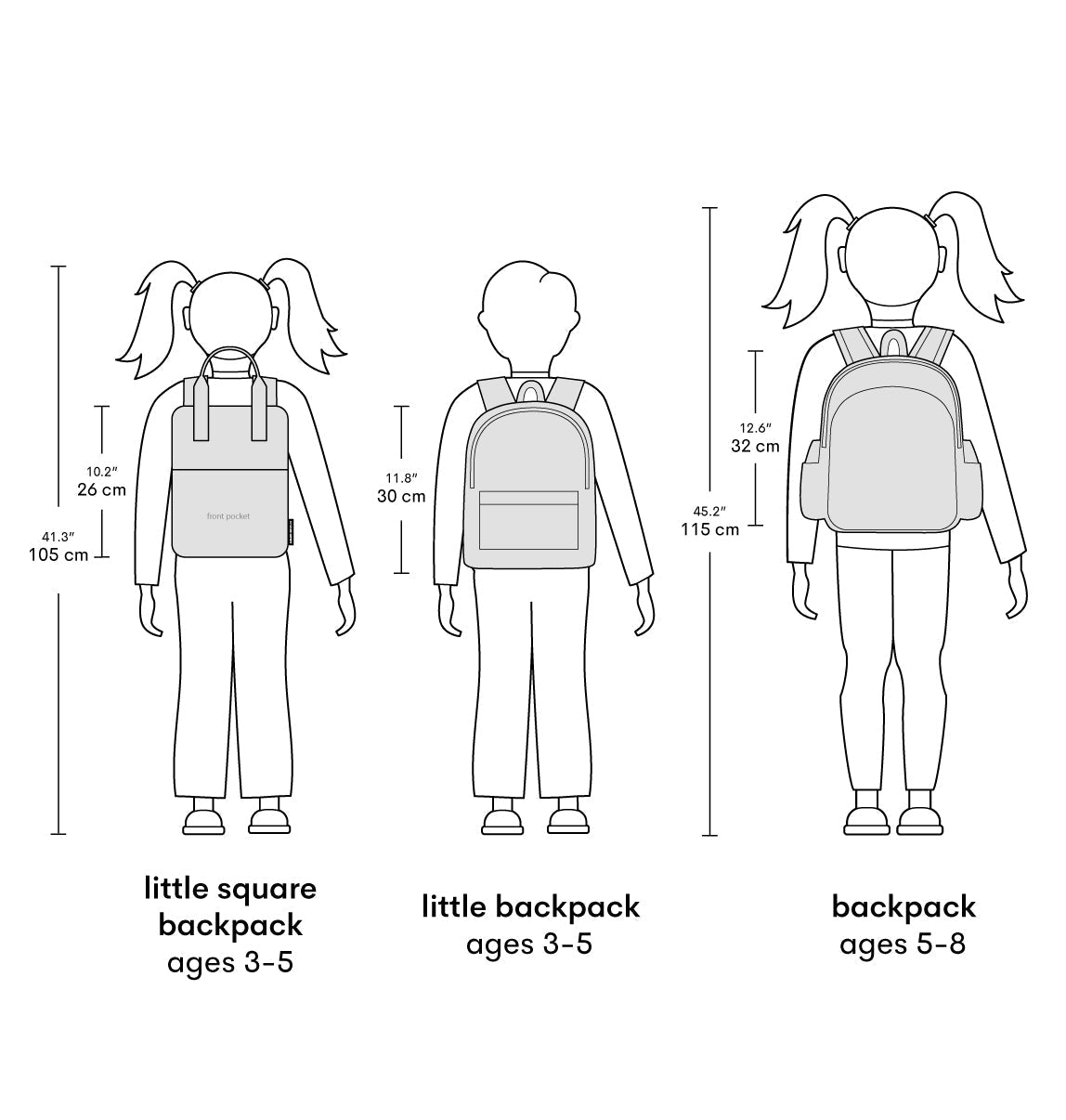 Petit sac à dos carré enfant - Dinosaure – vue 10 – A Little Lovely Company