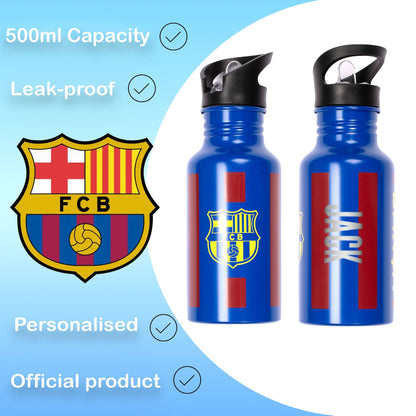 Gourde en acier inoxydable avec paille – Barcelona FC Metal 500ml
