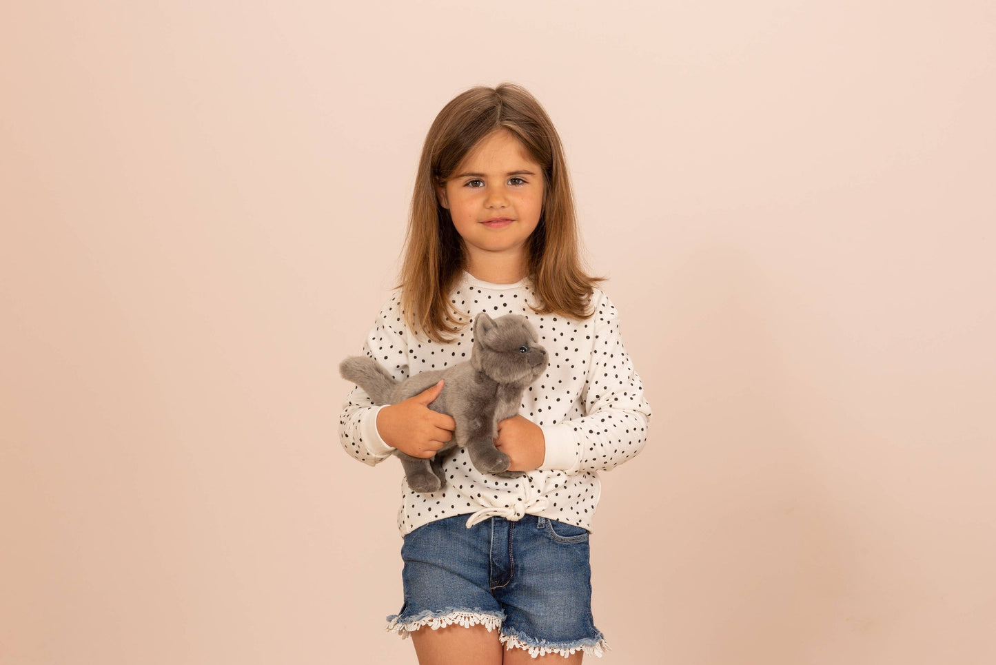 Peluche Chat chartreux debout