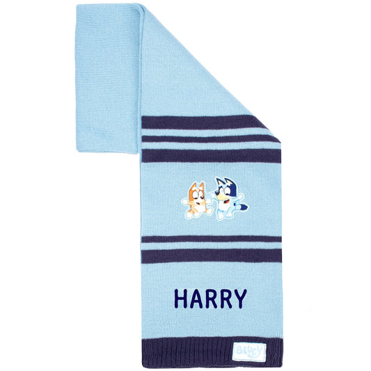 Écharpe – Bluey Children's Scarf Winter Woolly Scarf Soft et Warm Embroidered Name