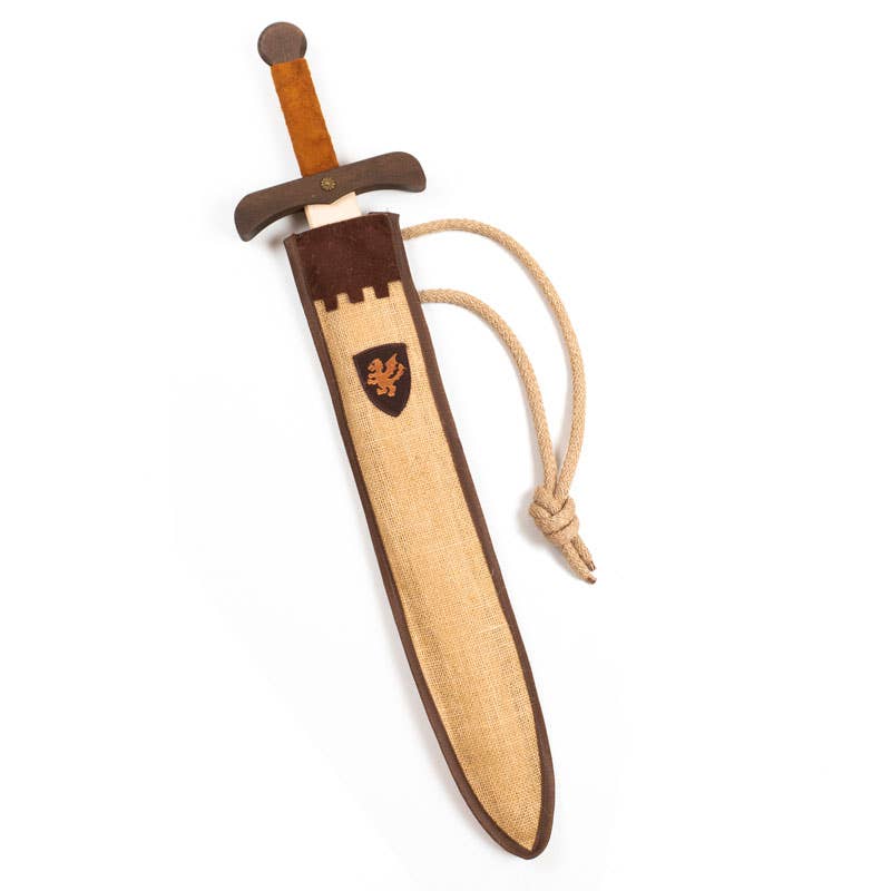 ÉPÉE RUSTIK NATUR L + POCHETTE EN JUTE - KALID MEDIEVAL