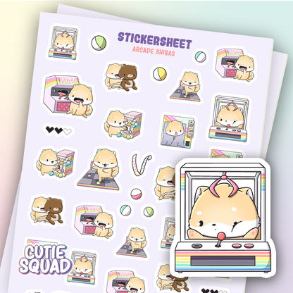 Planches d'autocollants Arcade Shibas