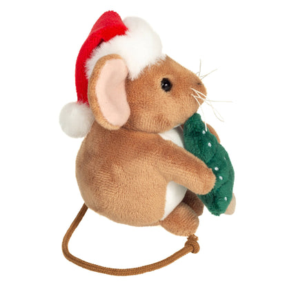 Peluche Souris de Noël avec sapin