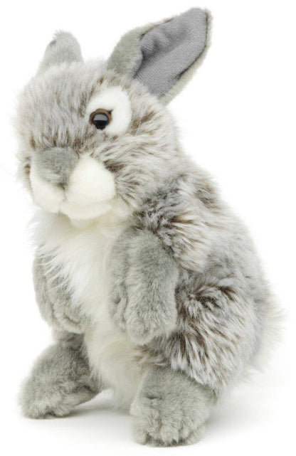 Lapin debout (gris) - 18 cm (hauteur) - peluche Uni Toys
