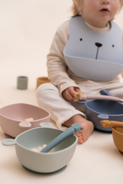 Bol à manger Lili l'ourse silicone Océan