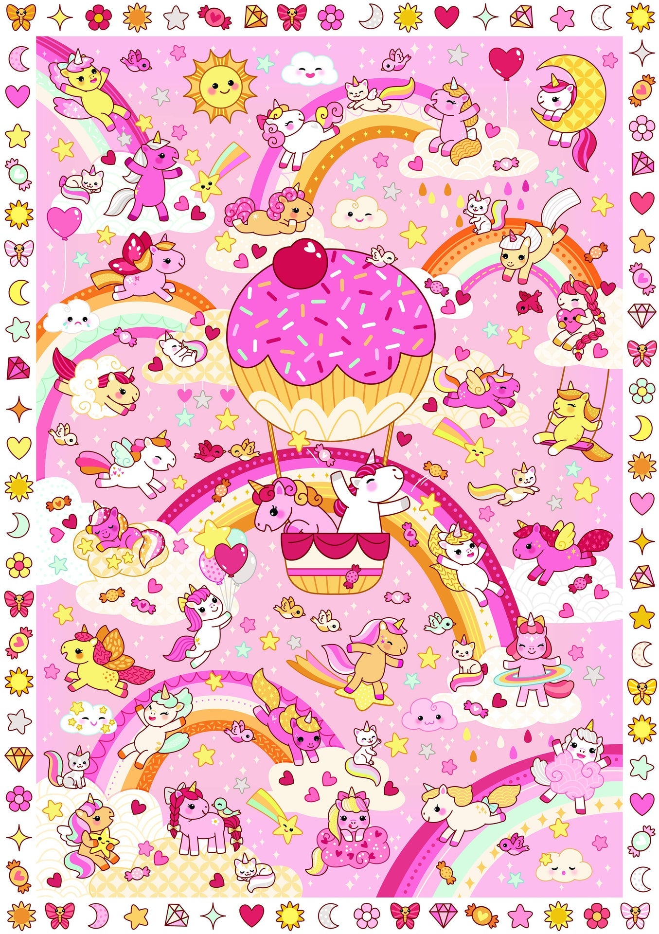 Les créatifs posters en stickers - licornes