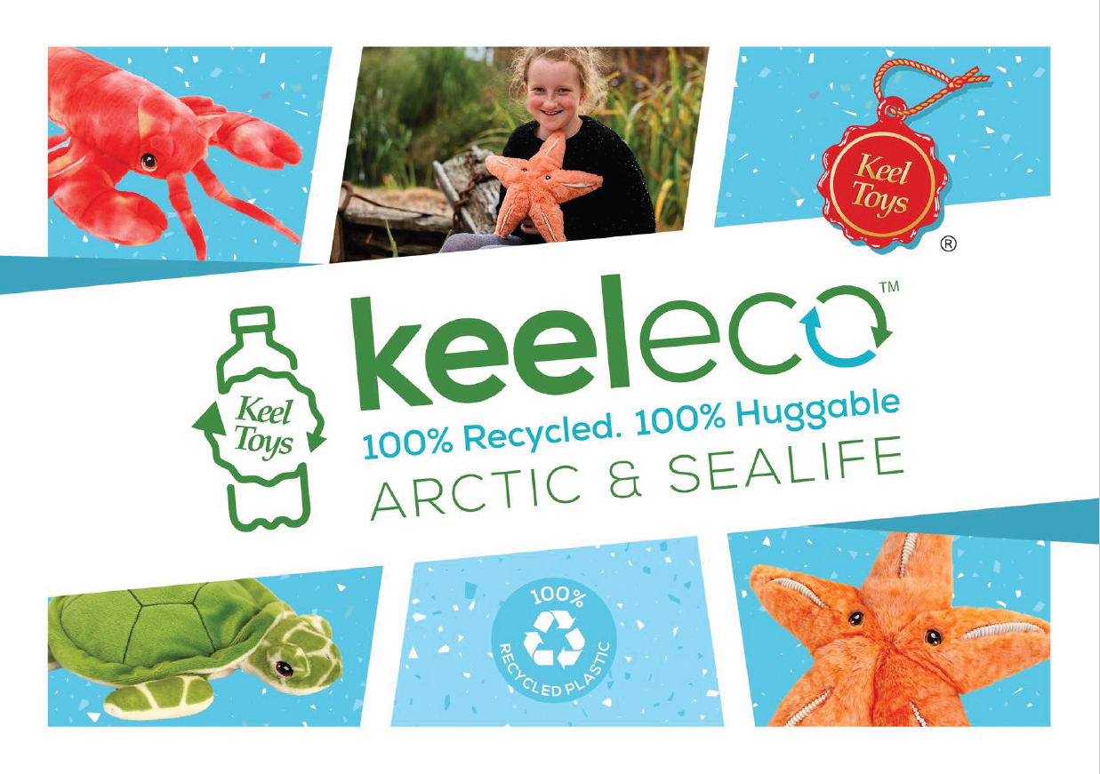 Peluche baleine Keeleco 25 cm - peluche écoresponsable Keeleco