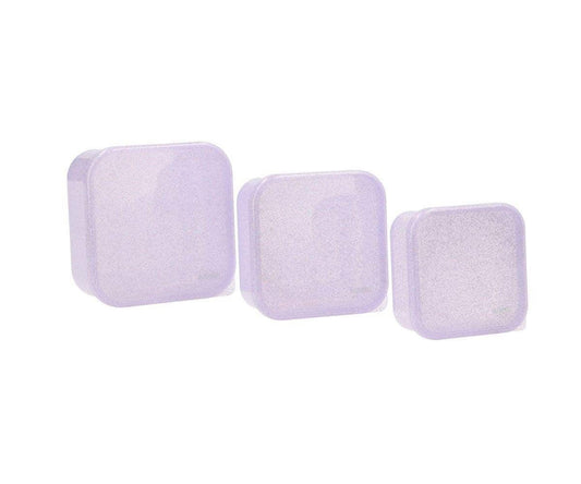 3 Boîtes Déjeuner à Paillettes Lilas