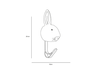 Porte-manteau Peluche Lapin Blanc - Wild & Soft