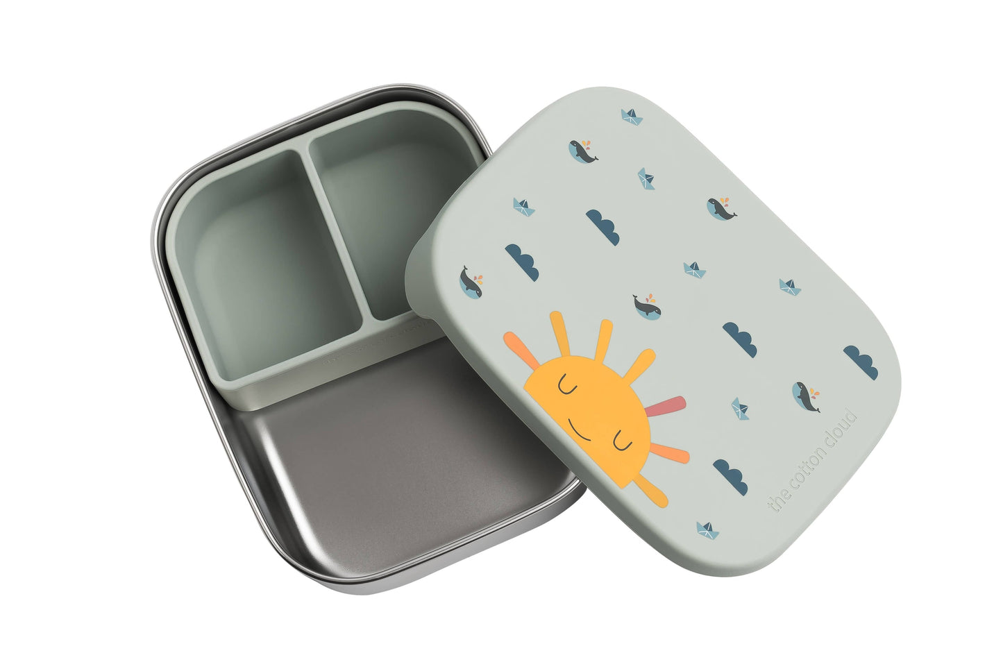 Boîte à Lunch en Acier Inoxydable avec compartiments pour enfants Origami