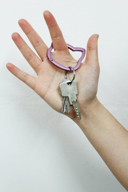 Ensemble de mousquetons Chats rose et turquoise