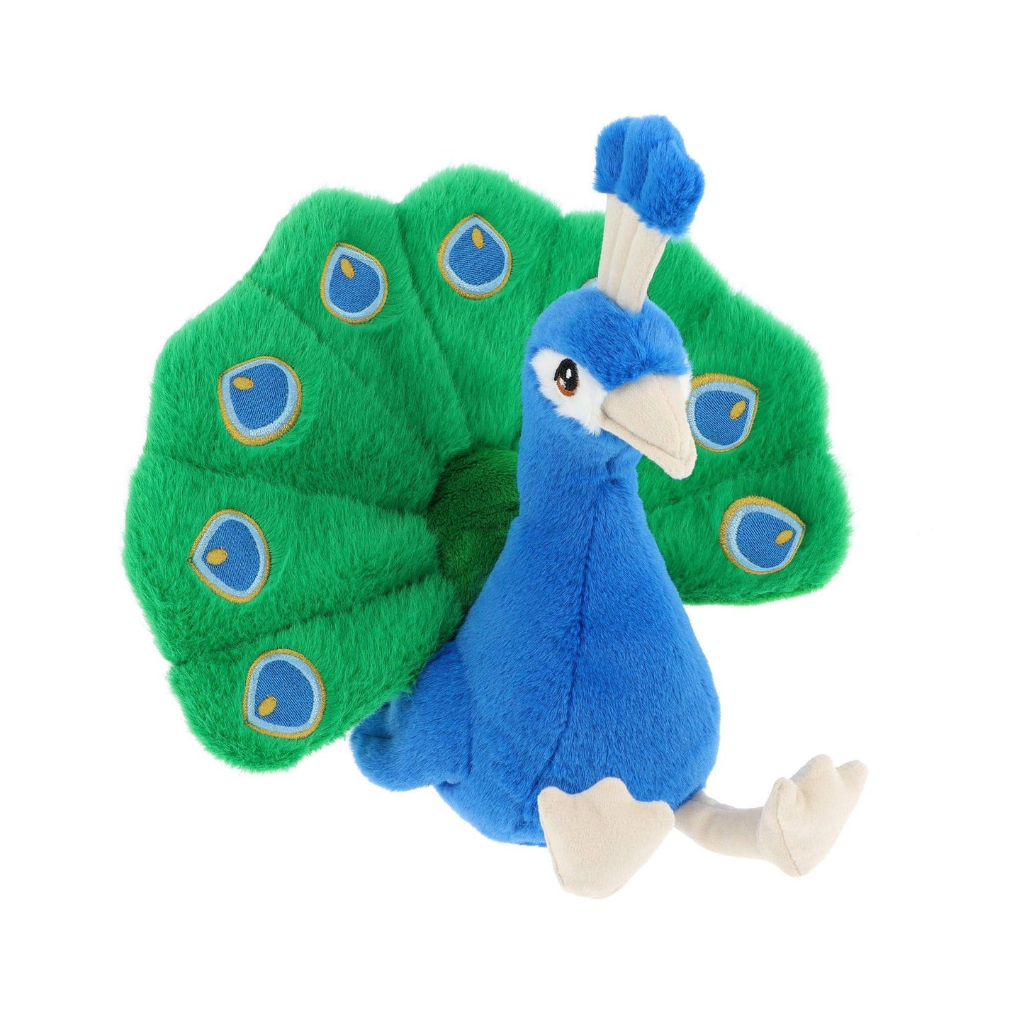 Peluche paon Keeleco 20 cm - peluche écoresponsable Keeleco