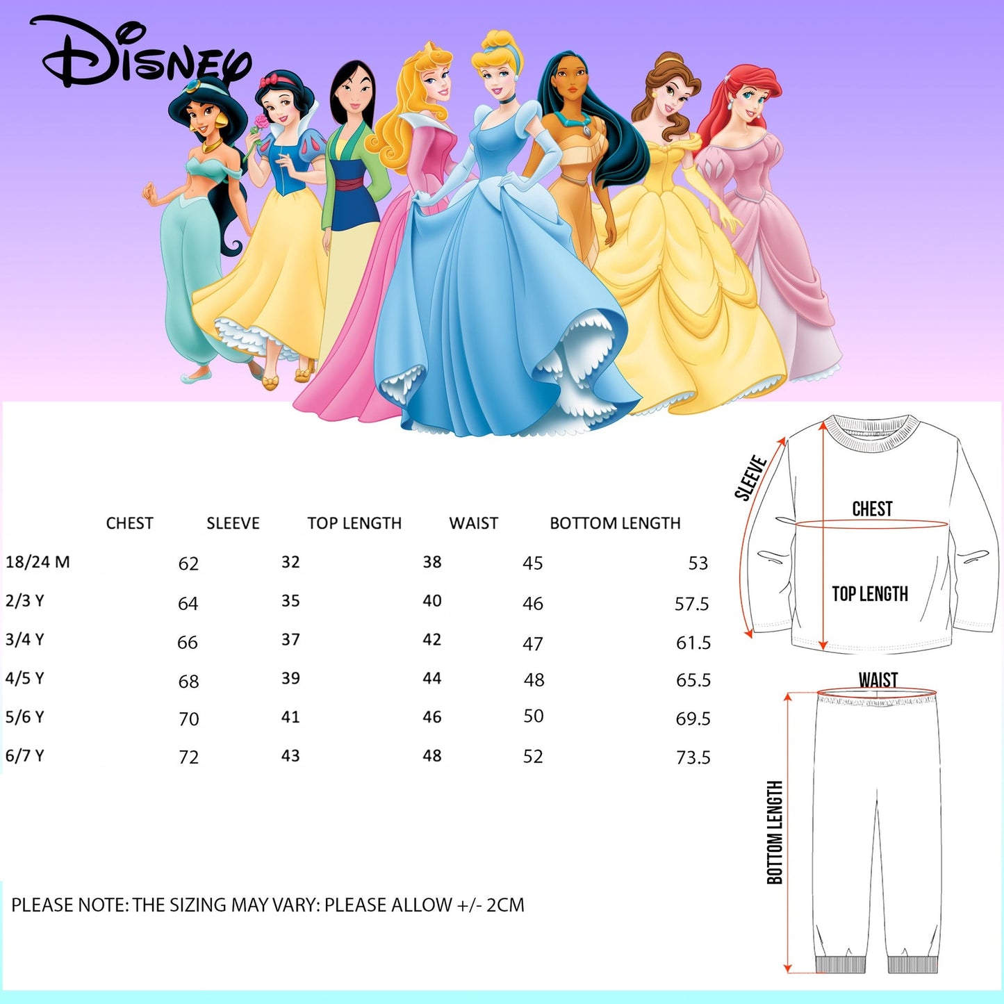 Disney Christmas Pyjama- rose