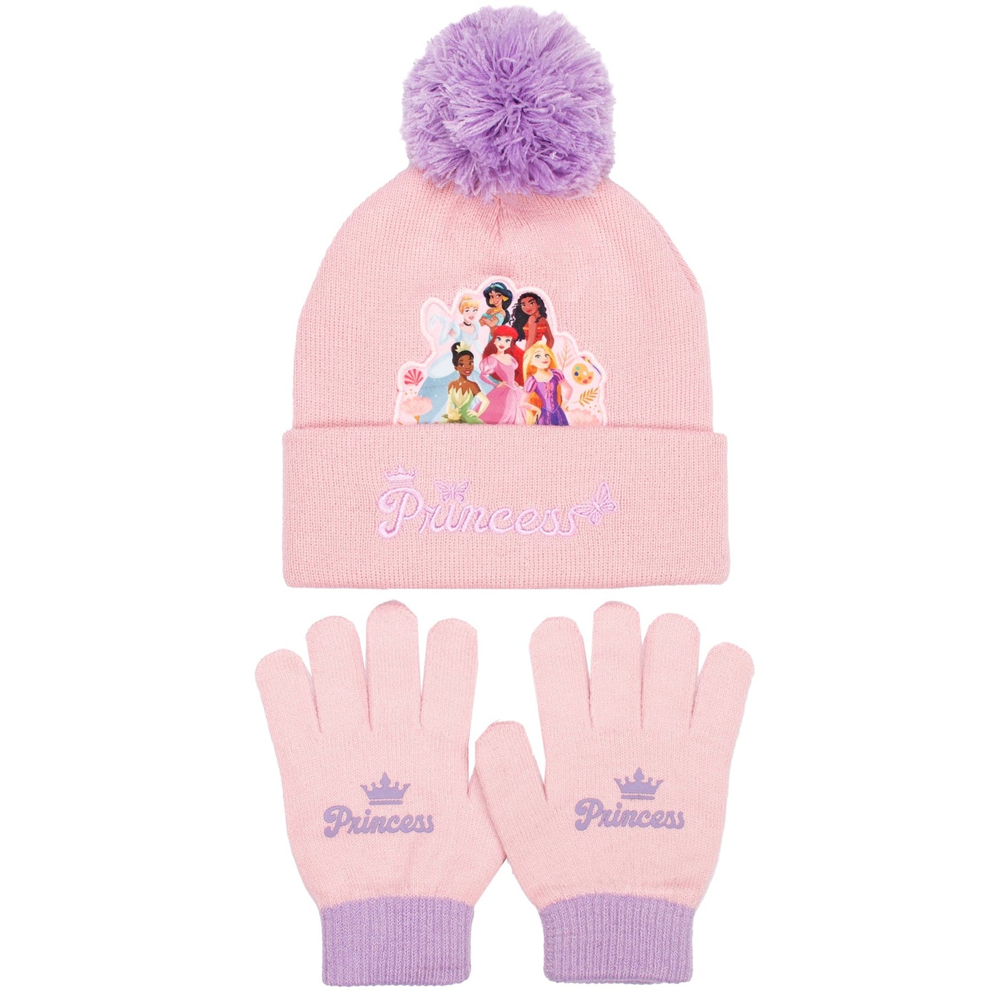 Ensemble bonnet et gants – Disney Princesses Winter Set for Girls